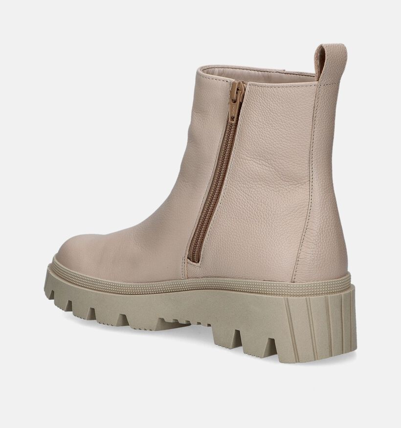Gabor Best Fitting Beige Enkellaarzen voor dames (347058) - geschikt voor steunzolen