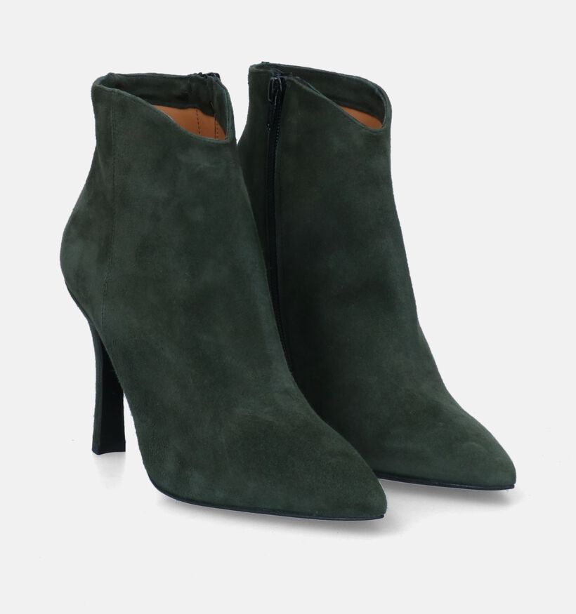 Cristian Daniel Bottines à talons en Vert kaki pour femmes (317501)