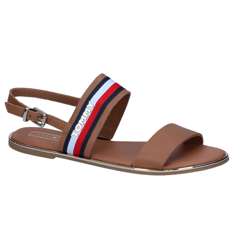 Tommy Hilfiger Sandales plates en Bleu foncé en cuir (241780)