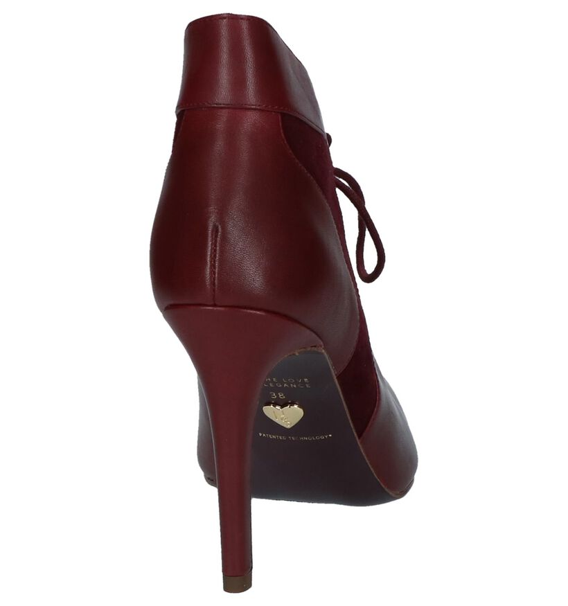 Bordeaux Enkelpumps Tamaris Heart & Sole in leer (226749)