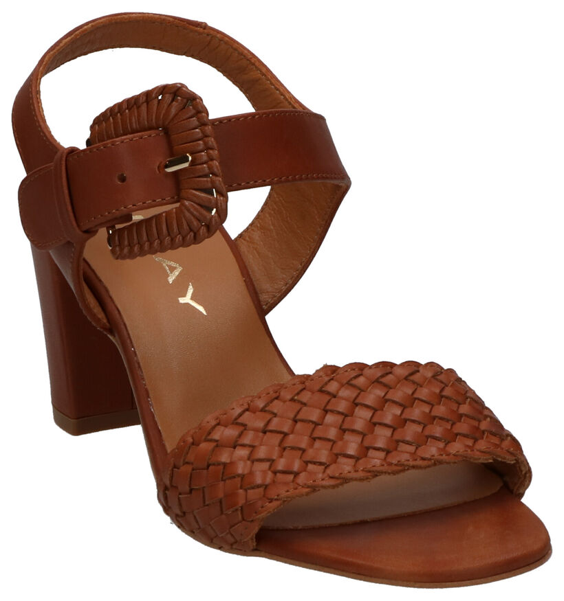 JHay Cognac Sandalen in leer (273122)