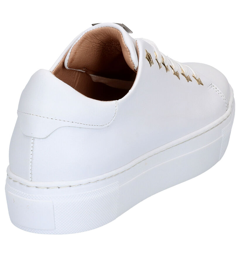 Scapa Witte Lage Sneakers in leer (270355)