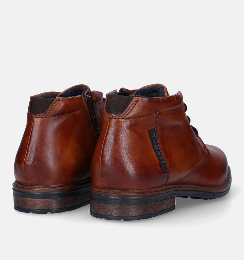Bugatti Ruggiero Boots à lacets en Cognac pour hommes (331247)