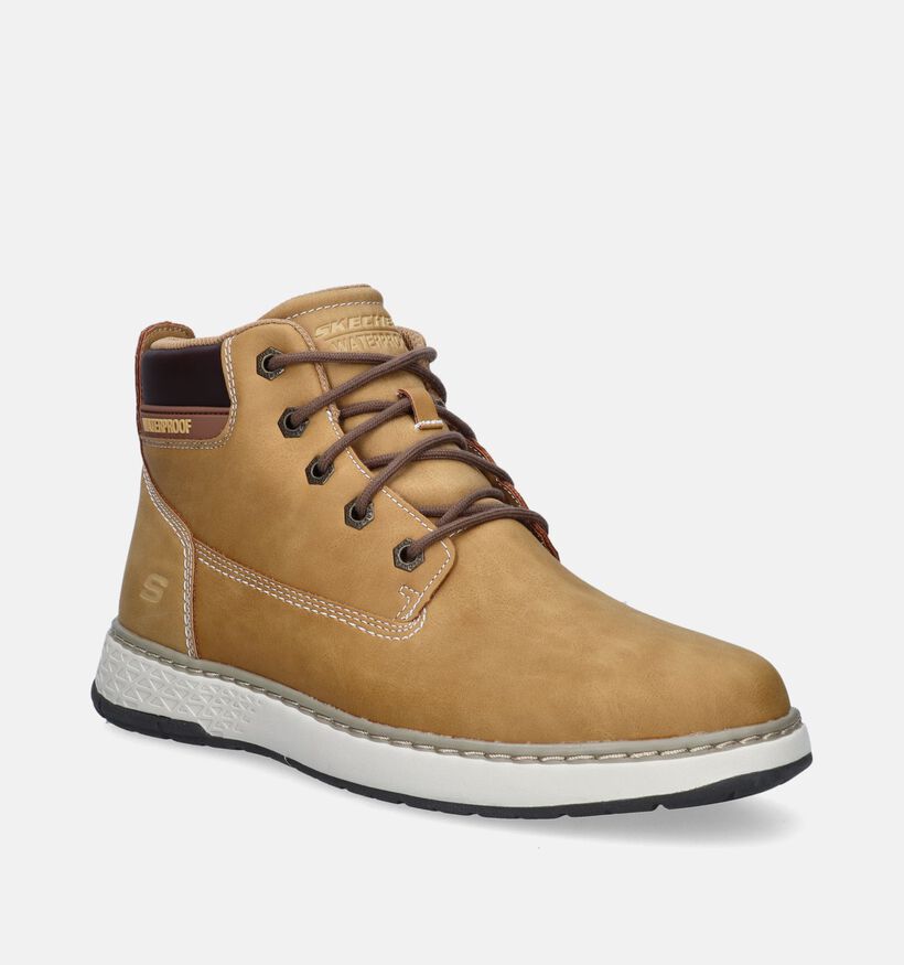 Skechers Garlan Deno Bottines en Marron pour hommes (346371)