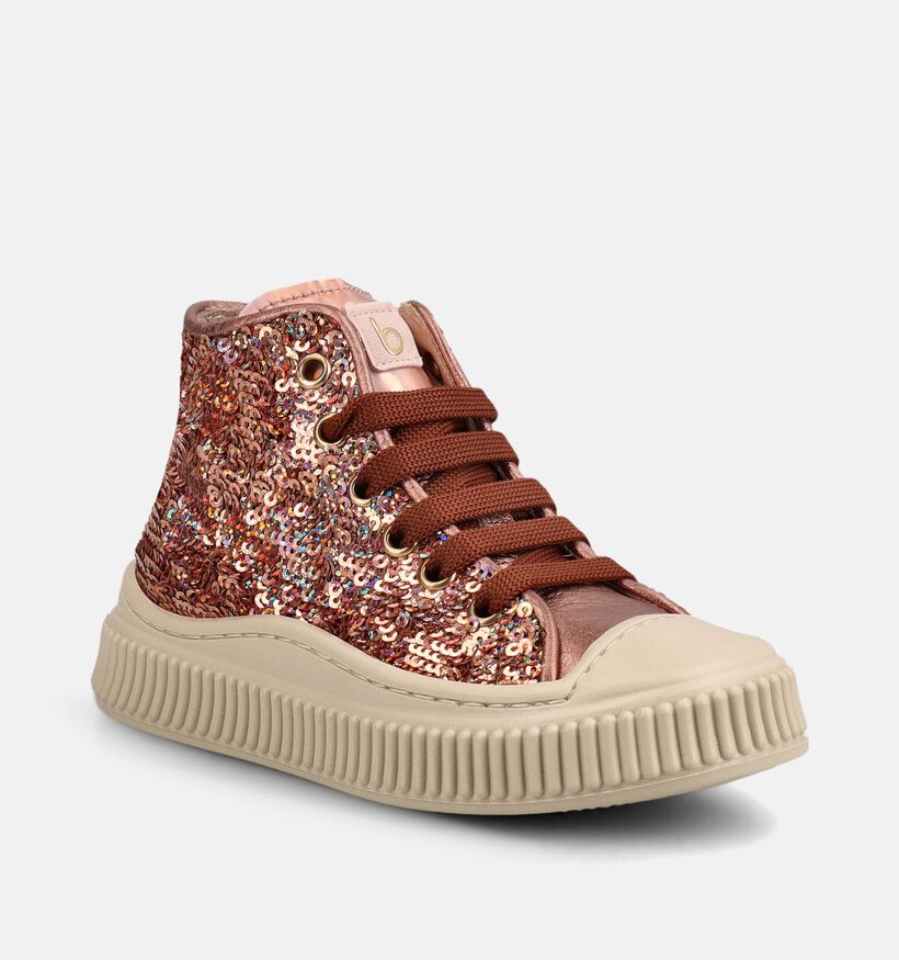 Beberlis Roze Boots met Veter en Rits voor dames (380655) - geschikt voor steunzolen