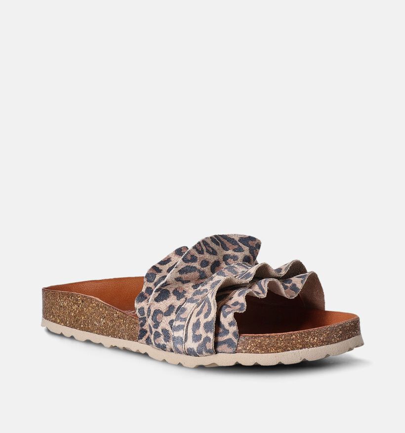 Verbenas Rocio Nu-pieds plates en Marron pour femmes (357426)