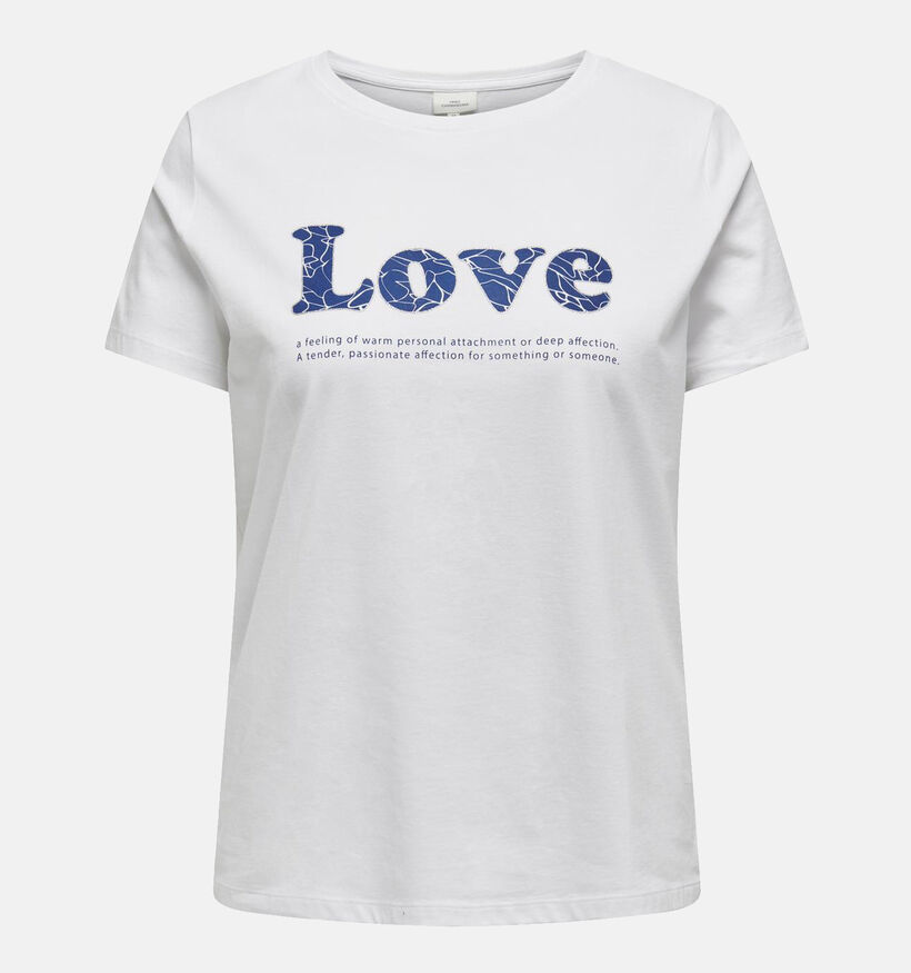 ONLY Carmakoma Elicia T-shirt en Blanc pour femmes (348044)