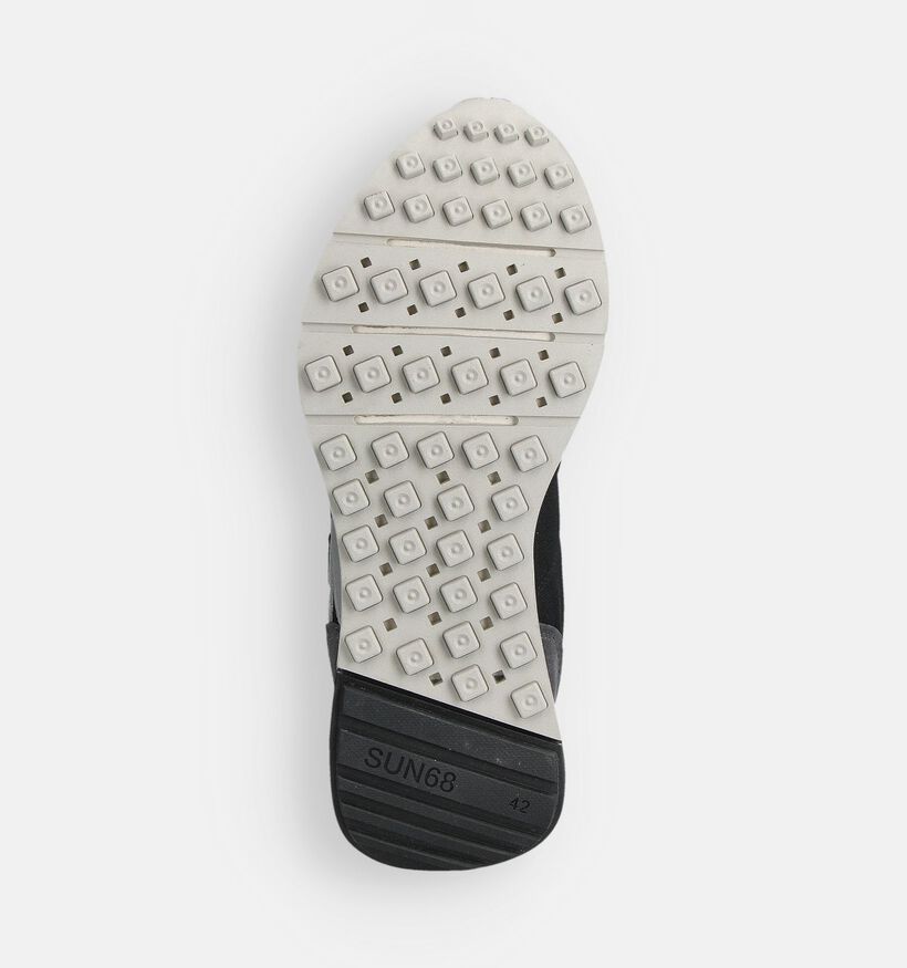 Sun68 Jaki Solid Zwarte/Grijze Sneakers voor heren (361805) - geschikt voor steunzolen