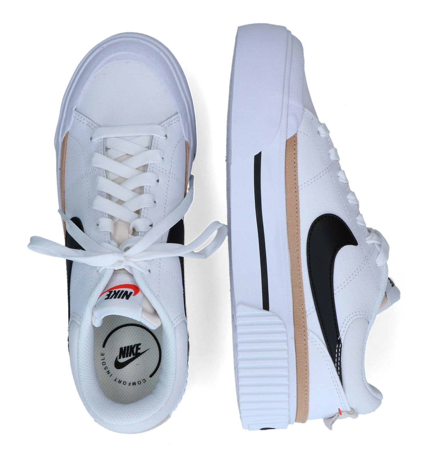Witte sneakers best sale dames leer nike