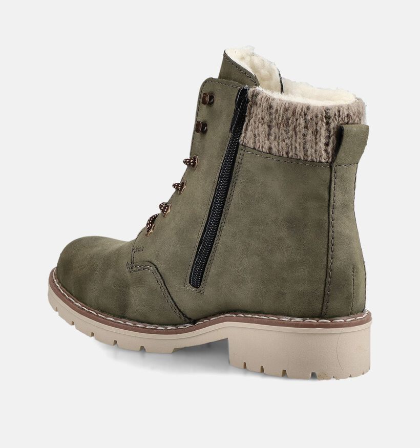 Rieker Kakigroene Boots met Veters voor dames (379961) - geschikt voor steunzolen