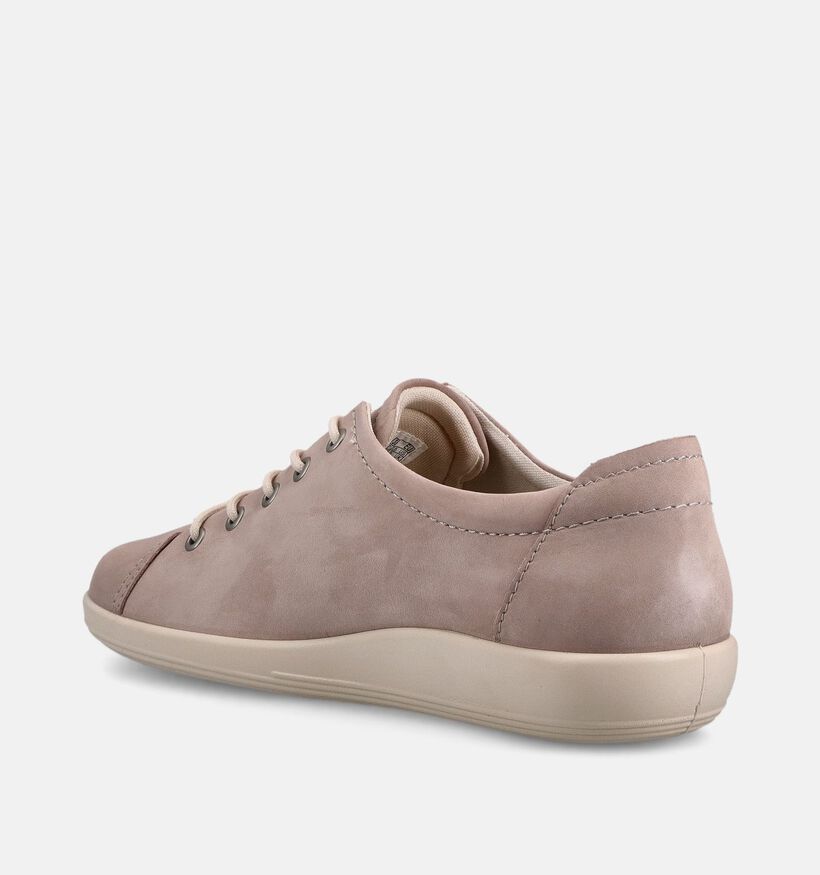 ECCO Soft 2.0 Taupe Veterschoenen voor dames (369789) - geschikt voor steunzolen