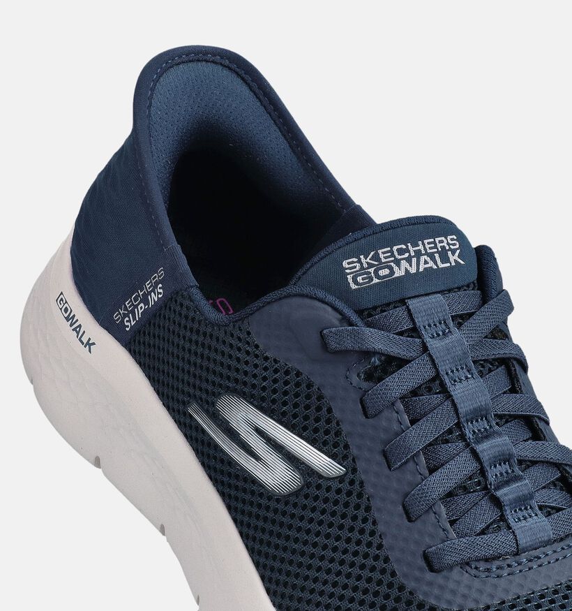 Skechers Go Walk Flex Grand Entry Blauwe Slip-in Sneakers voor dames (367461)