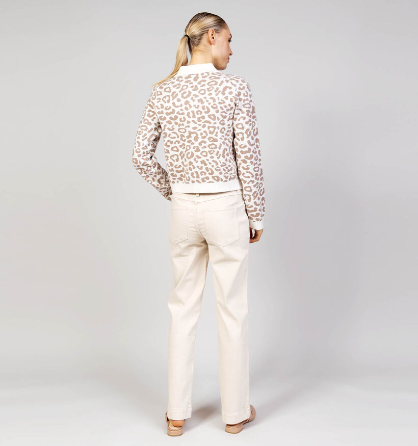 Vero Moda Riley Leopard Ecru/Beige Cardigan voor dames (367143)
