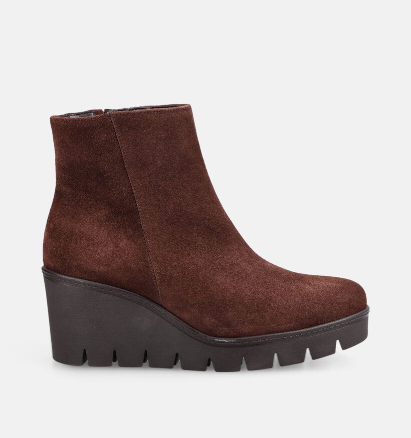 Gabor Bottines en Brun pour femmes (380087) - pour semelles orthop&eacute;diques