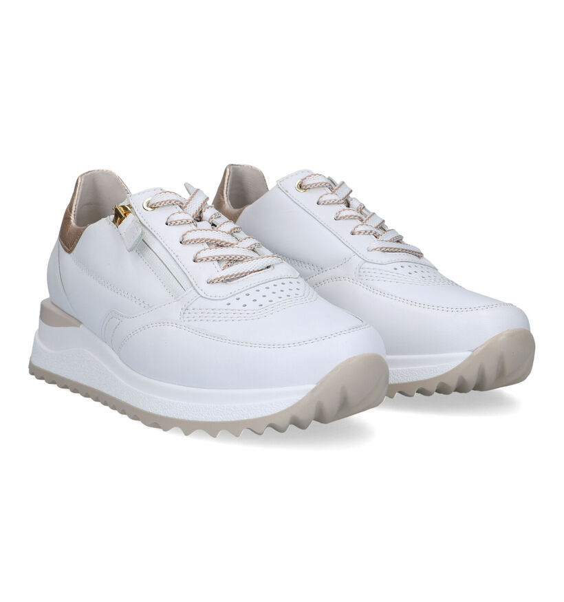 Gabor OptiFit Witte Sneakers voor dames (319478) - geschikt voor steunzolen