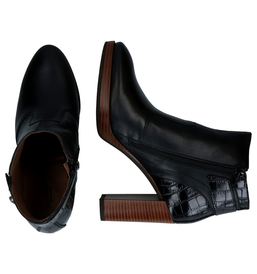 NeroGiardini Bottines à talons en Noir en cuir (300046)