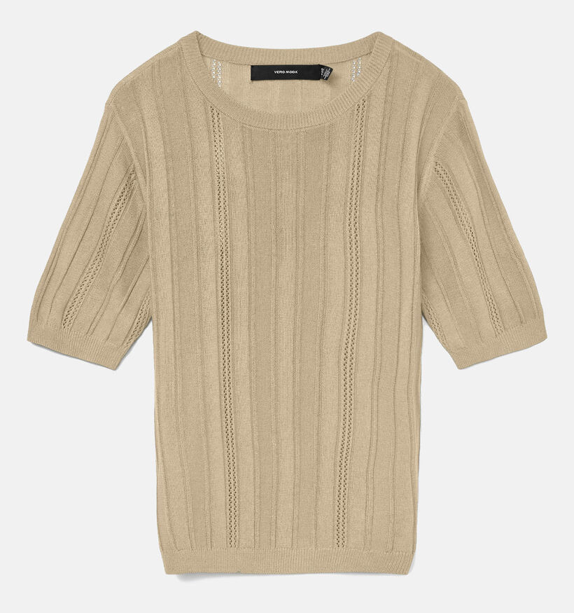 Vero Moda Mindy T-shirt en Beige pour femmes (361195)