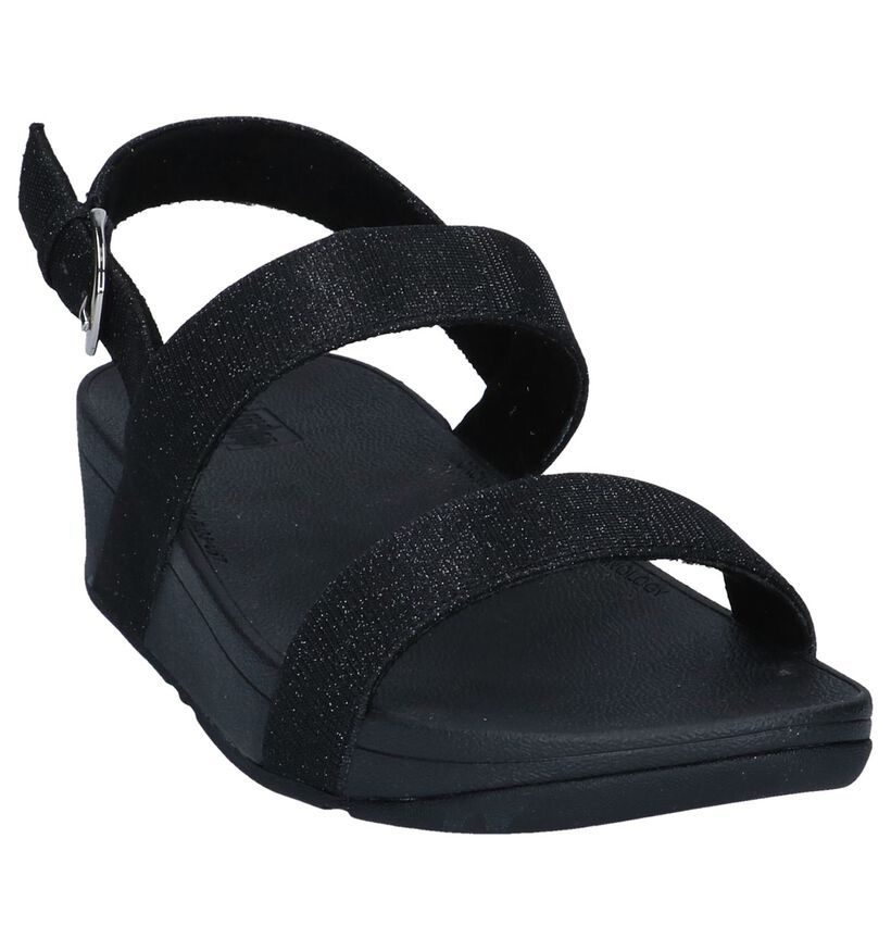 Zwarte Sandalen FitFlop Lottie Glitzy in stof (240100)