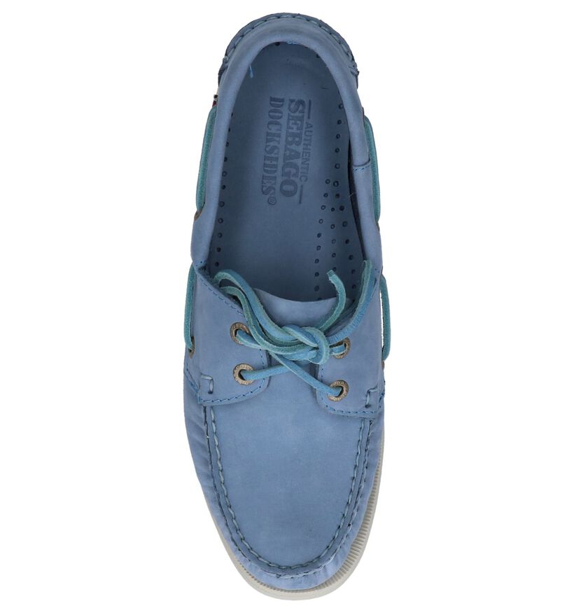 Blauw/Roze Bootschoenen Sebago Dockside in nubuck (213463)