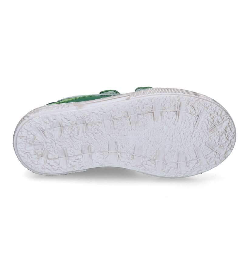 STONES and BONES Marro Groene Velcroschoenen voor jongens (303473) - geschikt voor steunzolen