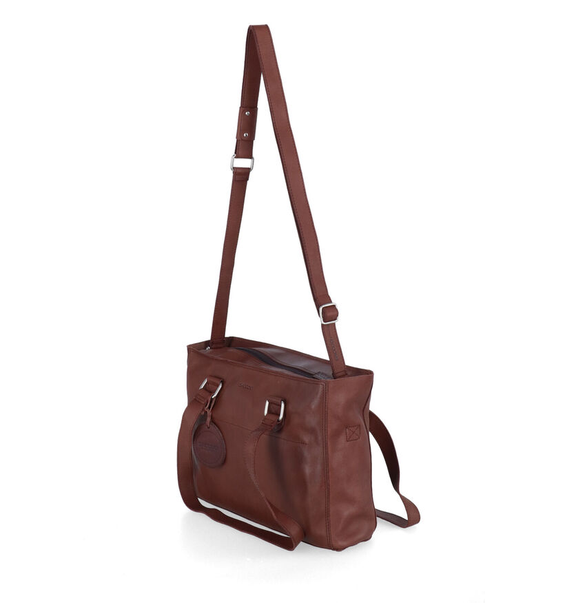 Saccoo Pocitos Bruine Shopper Tas in leer (316864)