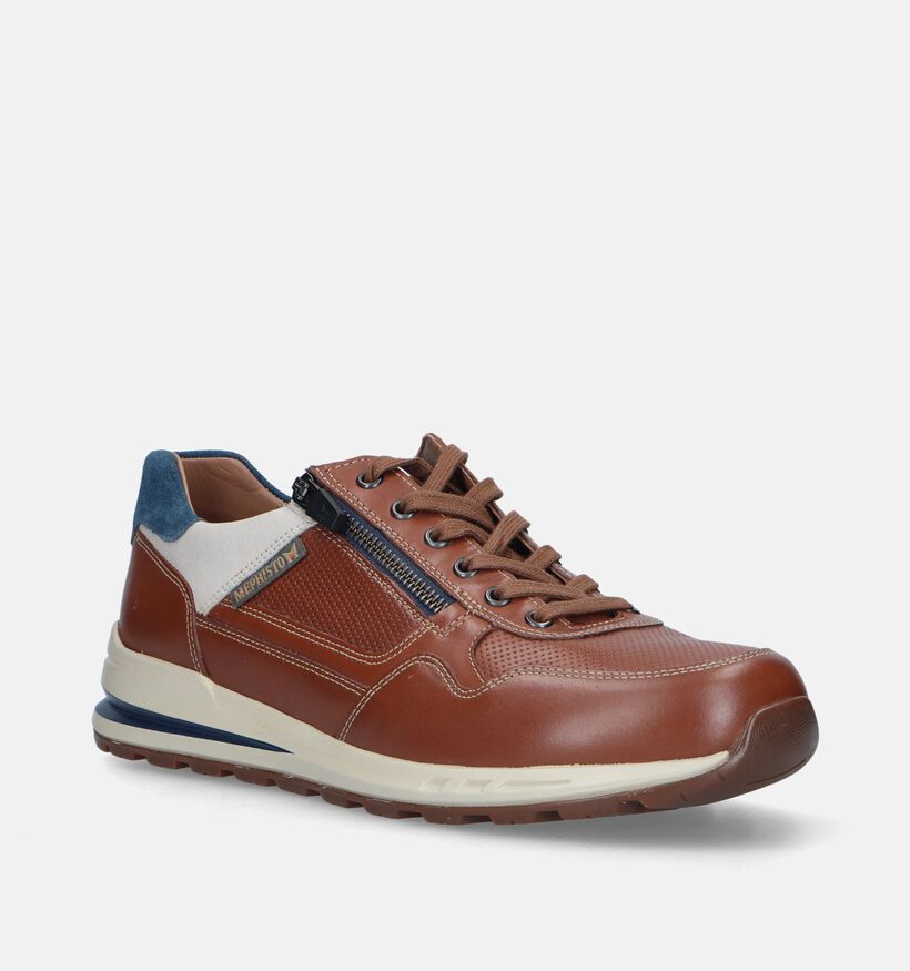 Mephisto Brandley Randy Chaussures à lacets en Cognac pour hommes (339211) - pour semelles orthopédiques