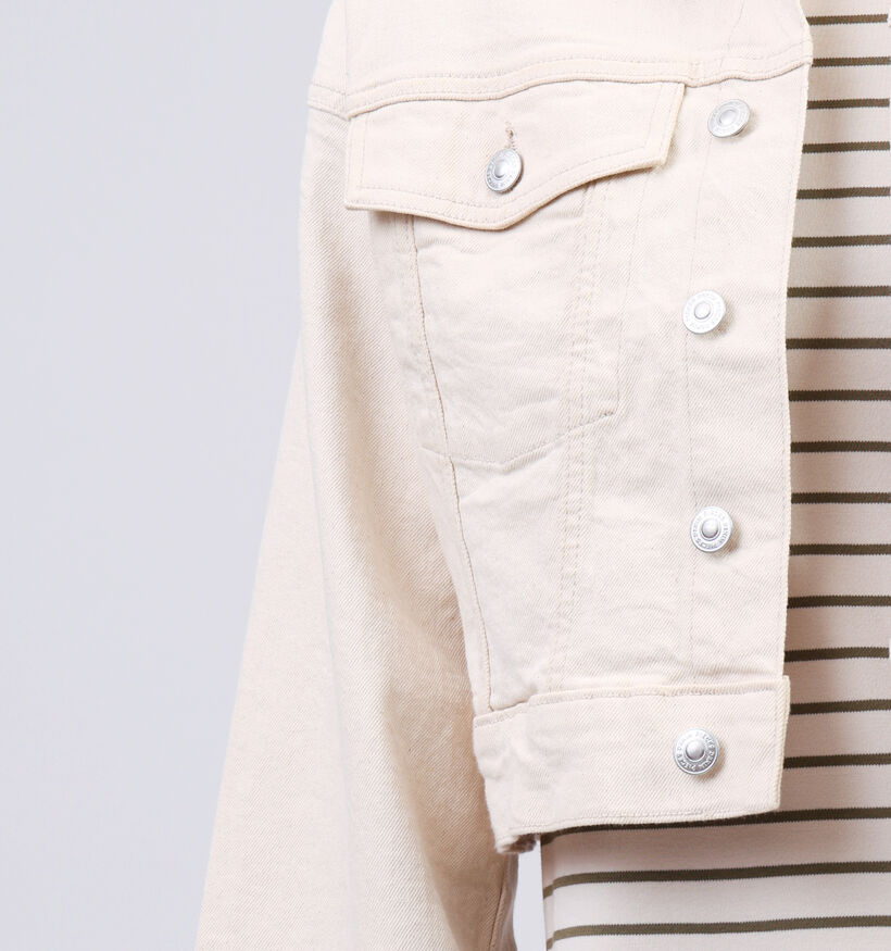 Pieces Svalda Ecru Jeansjas voor dames (352455)