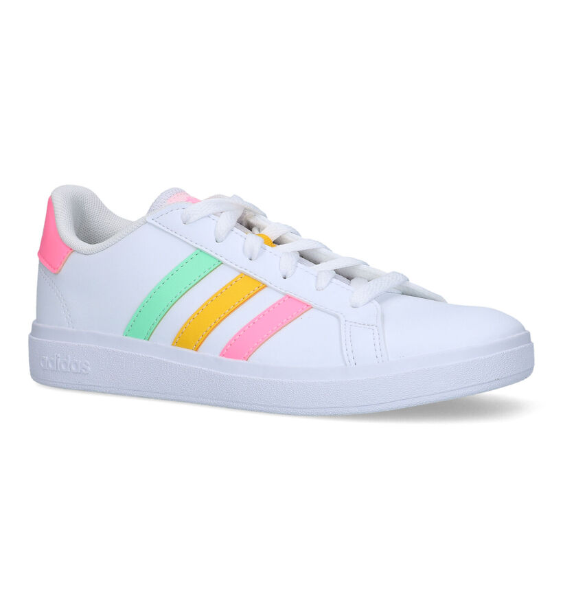 adidas Grand Court 2.0 K Witte Sneakers voor meisjes (332128)