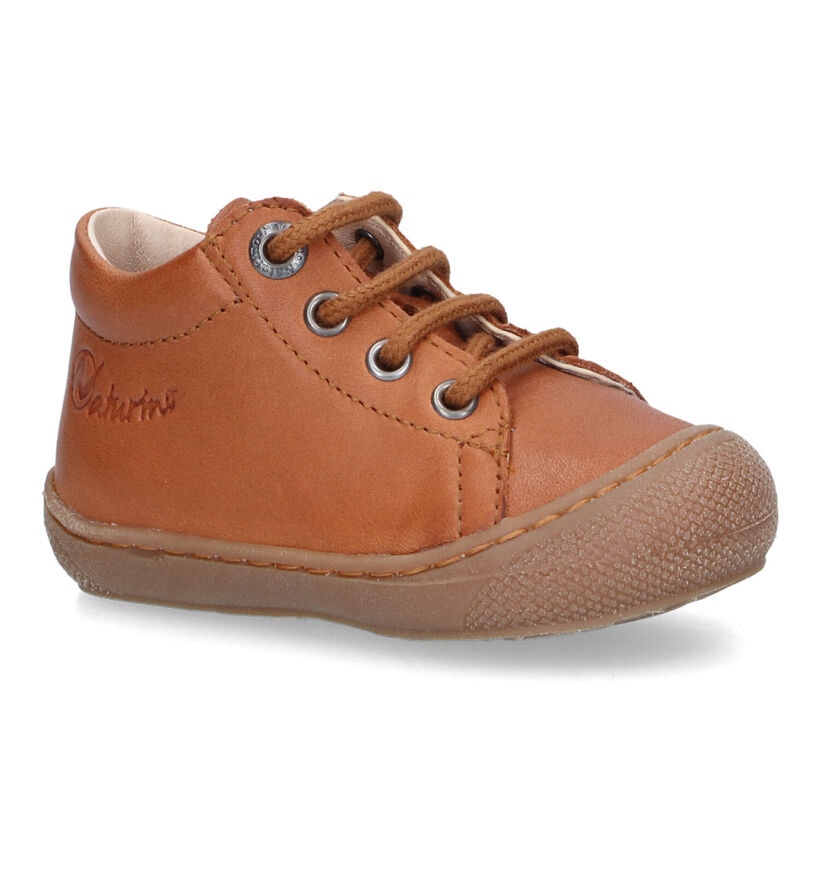 Naturino Cocoon Cognac Bottines voor jongens, meisjes (324034) - geschikt voor steunzolen