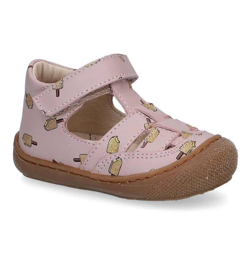 Naturino Wad Roze Babyschoentjes in leer (307210)