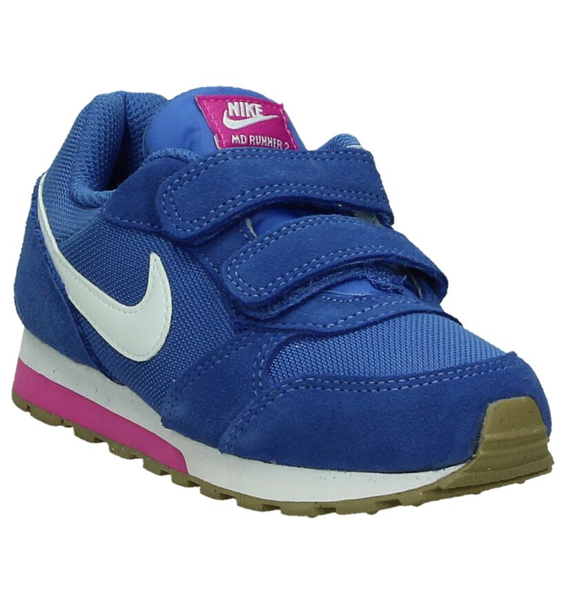Nike MD Runner Blauwe Sneakers in stof (198110)