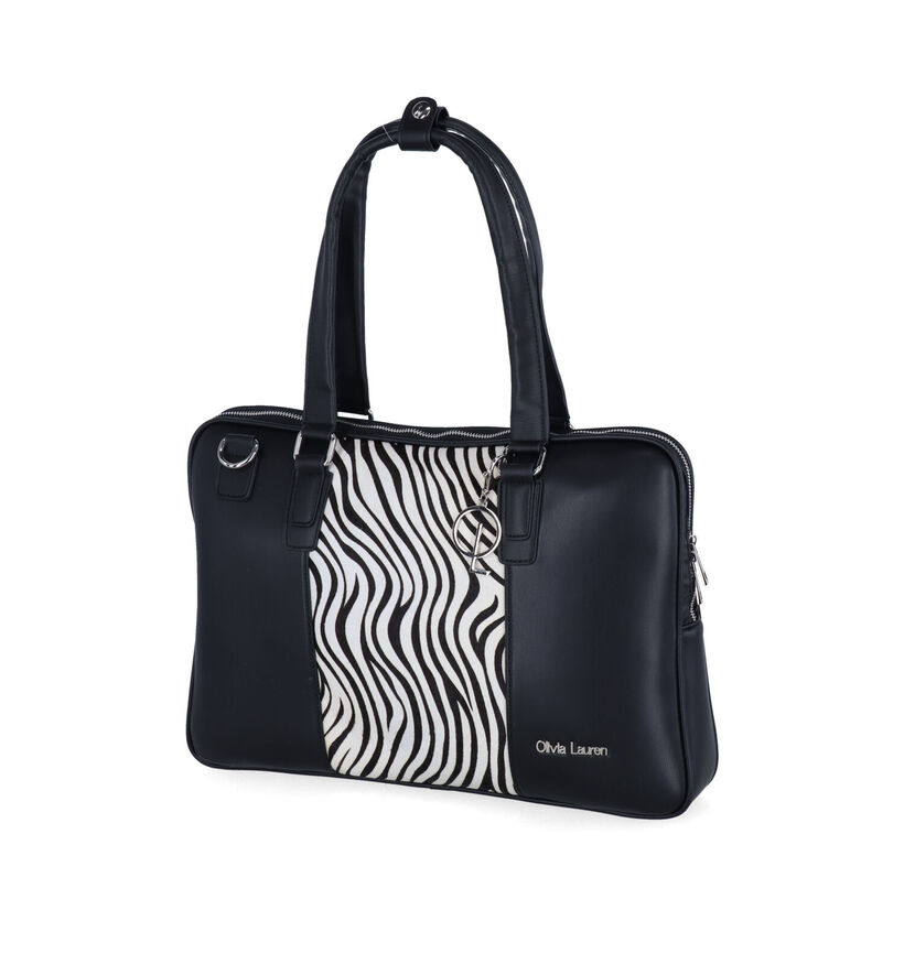 Olivia Lauren Zebra PC Sac professionel en Noir en simili cuir (309969)