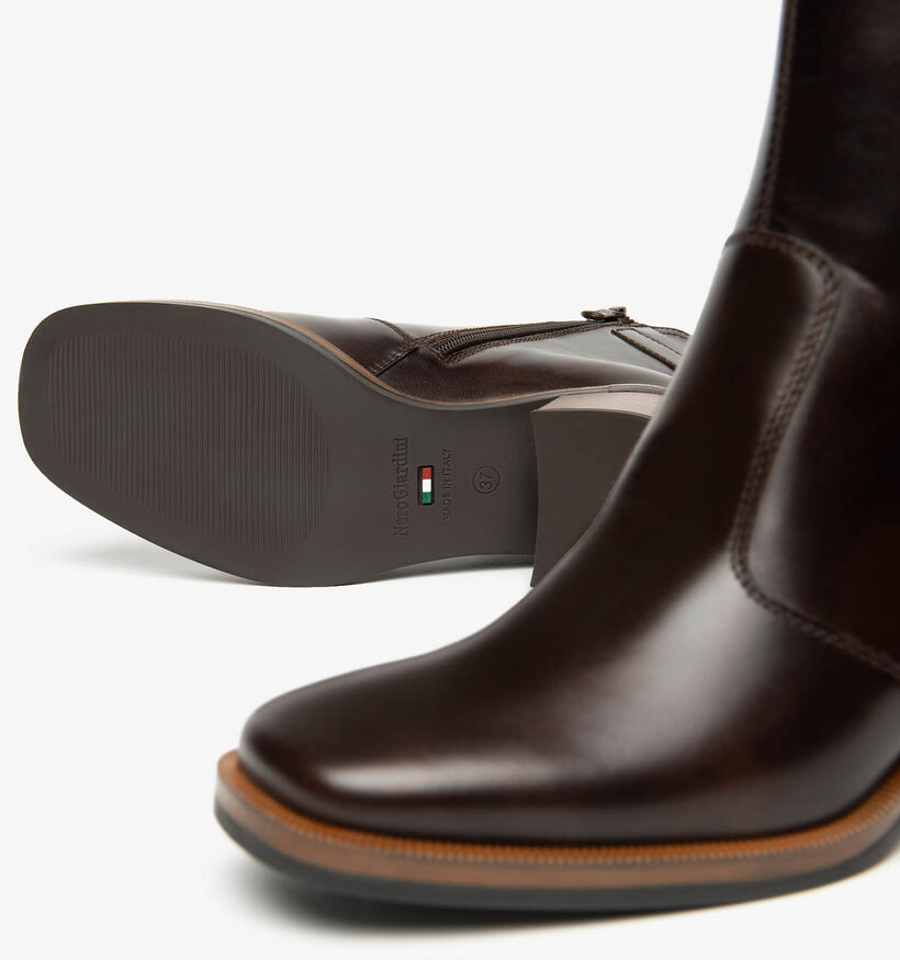 NeroGiardini Bottines &agrave; talons en Brun fonc&eacute; pour femmes (363907)