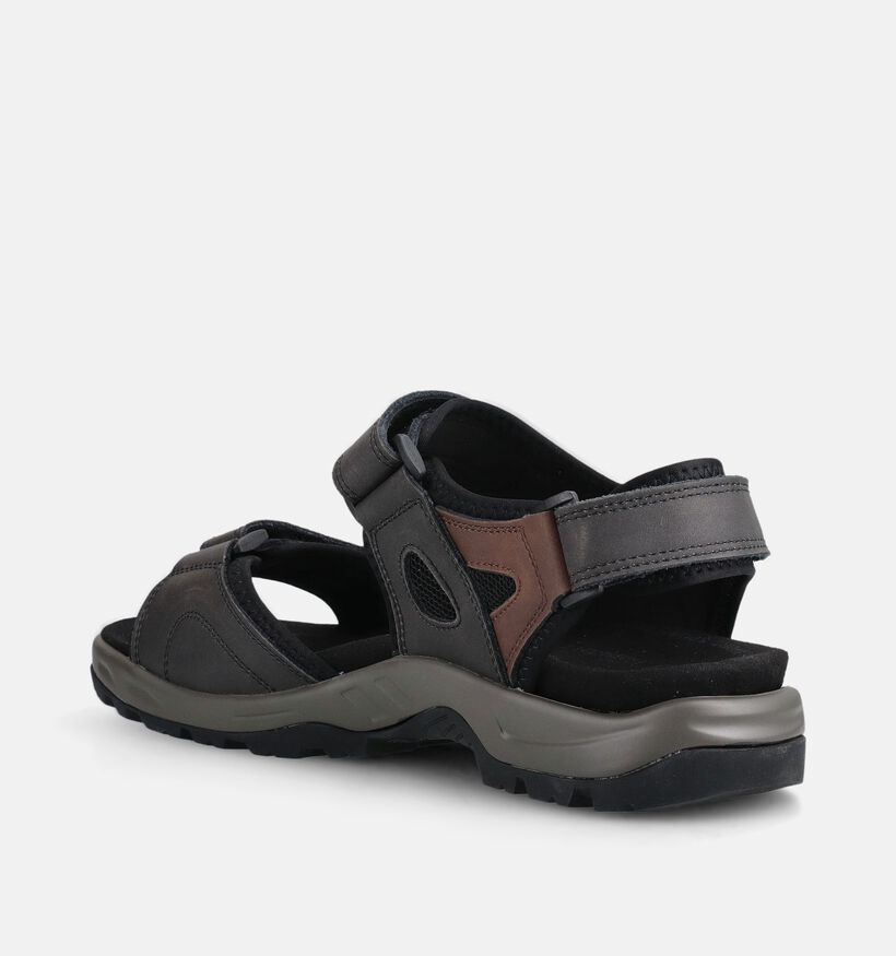 G-Comfort Sandales en Noir/Marron pour hommes (368949) - pour semelles orthop&eacute;diques