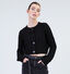 Vero Moda Mitzi Zwarte Cropped Cardigan Met Knopen voor dames (332603)