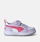 Puma Rebound V6 lo AC Baskets en Rose pour filles (350375) - pour semelles orthopédiques