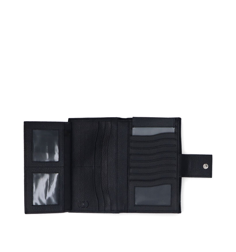 Crinkles Zwarte Overslagportemonnee voor dames (340498)