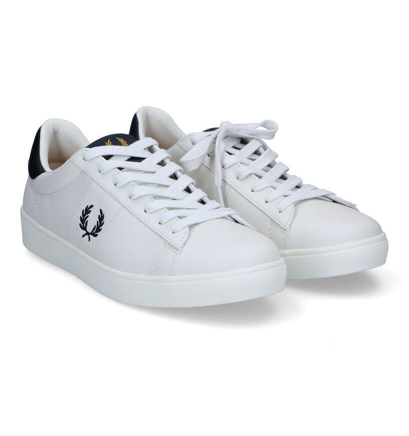 Fred Perry Spencer Witte Veterschoenen in leer (321975)