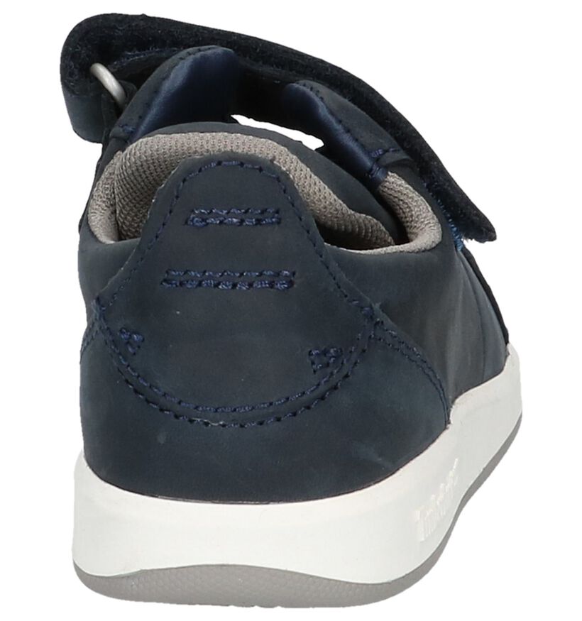 Timberland Court Side Oxford Blauwe Velcroschoenen in leer (212183)