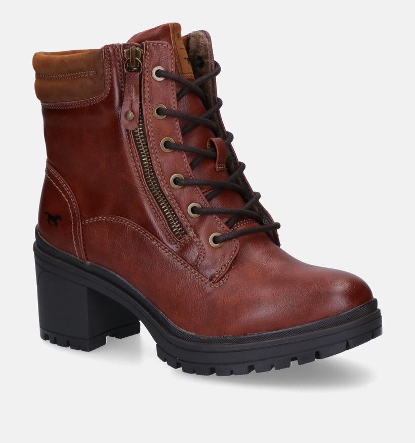 Mustang Boots à lacets en Marron pour femmes (313791)