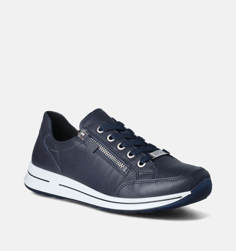 Ara Osaka High Soft Blauwe Sneakers voor dames (355200) - geschikt voor steunzolen