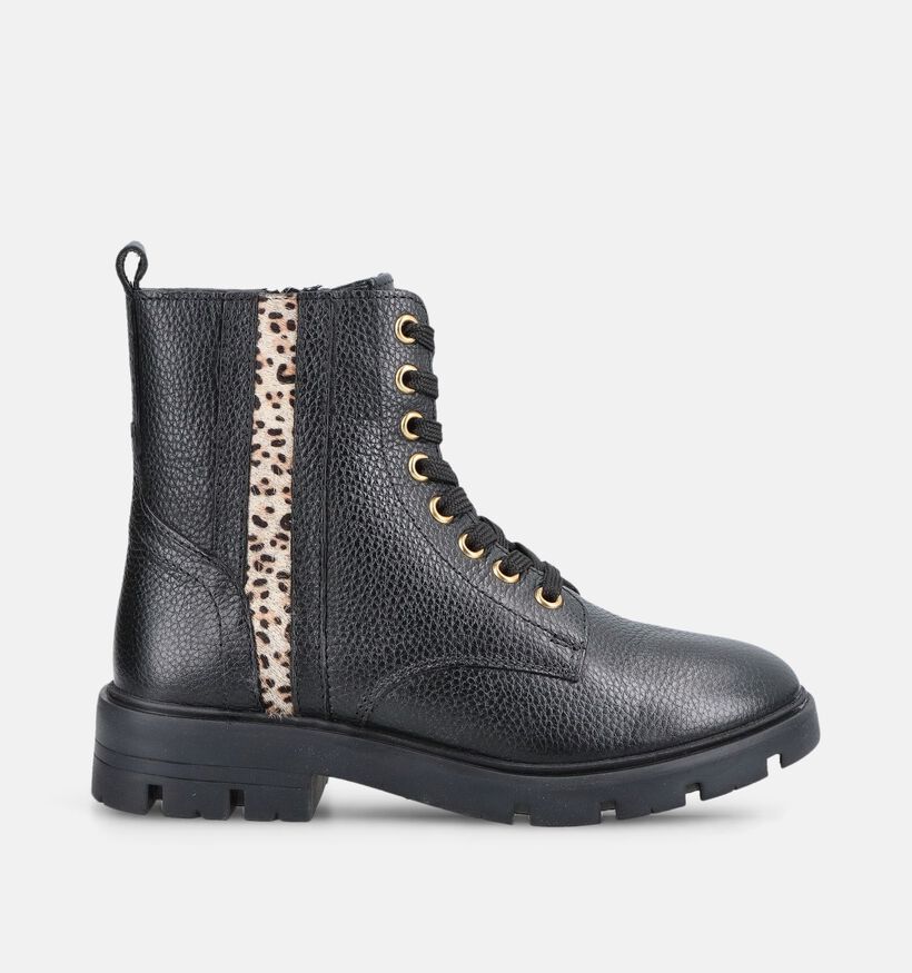 Little David Leopard Zwarte Veterboots voor meisjes (378830)