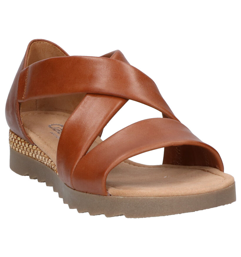 Gabor Cognac Sandalen in leer (265834)