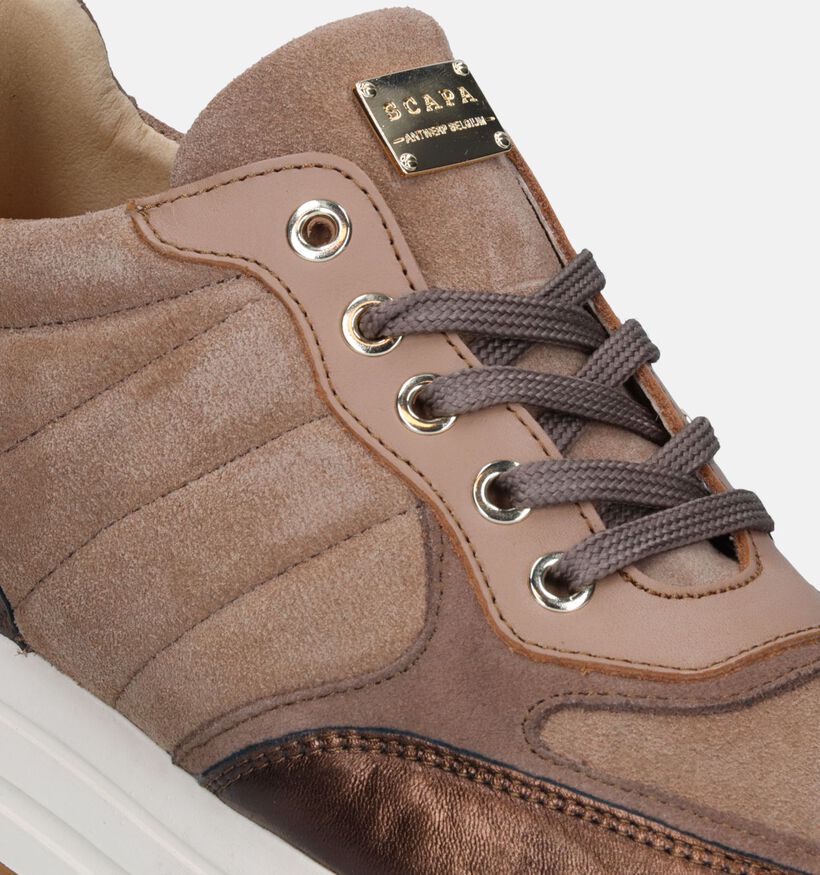 Scapa Bruine Platform Sneakers voor dames (332751) - geschikt voor steunzolen
