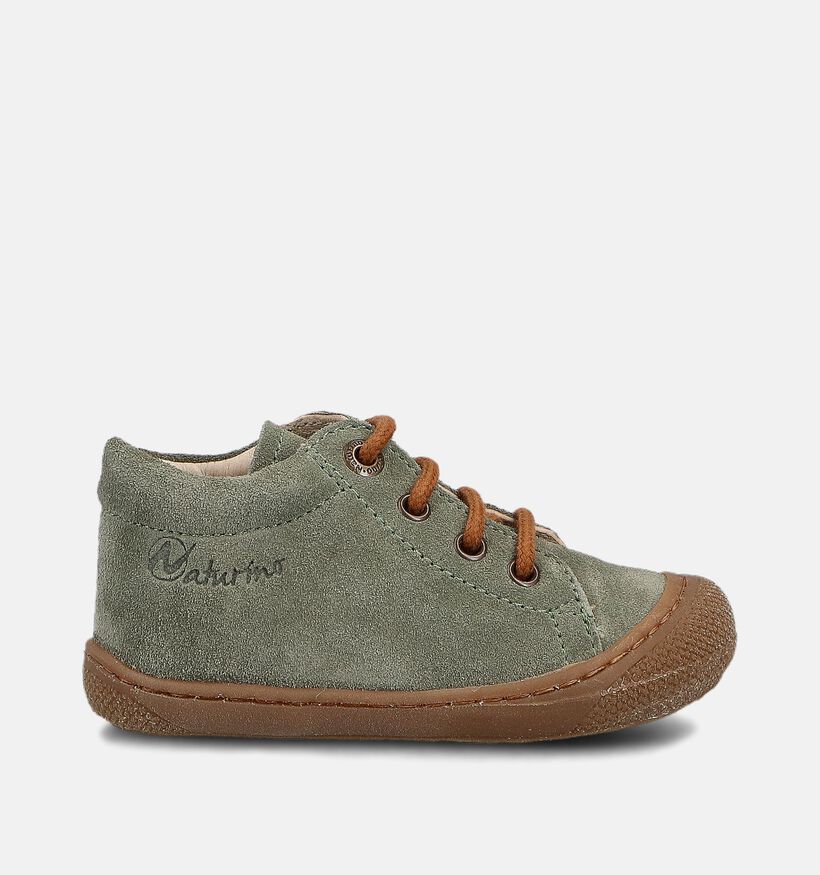 Naturino Cocoon Suede Chaussures pour bébé en Vert pour filles, garçons (364226) - pour semelles orthopédiques