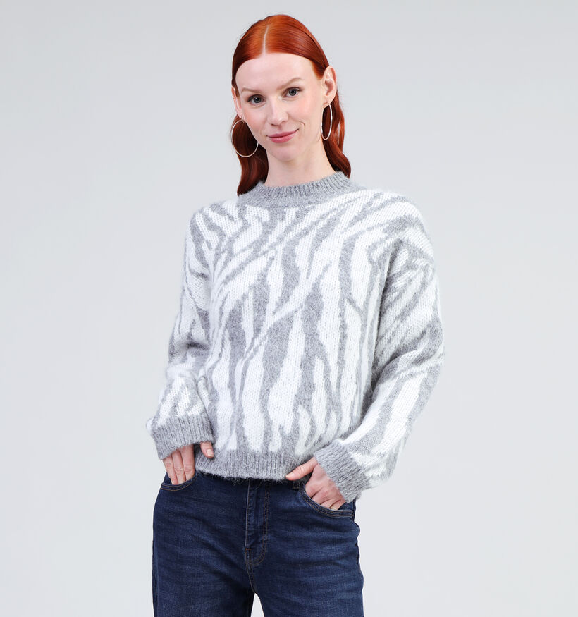 Pieces Noela Grijze Gebreide trui voor dames (346541)