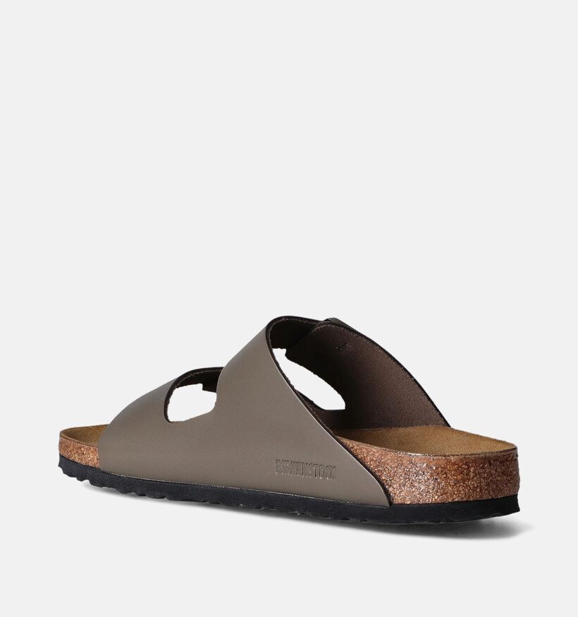 Birkenstock Arizona Natural Leather Nu-pieds en Vert Khaki pour hommes (351078)