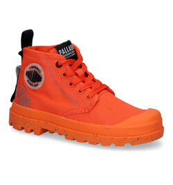 Palladium Pampa Organic K Oranje Hoge Sneakers