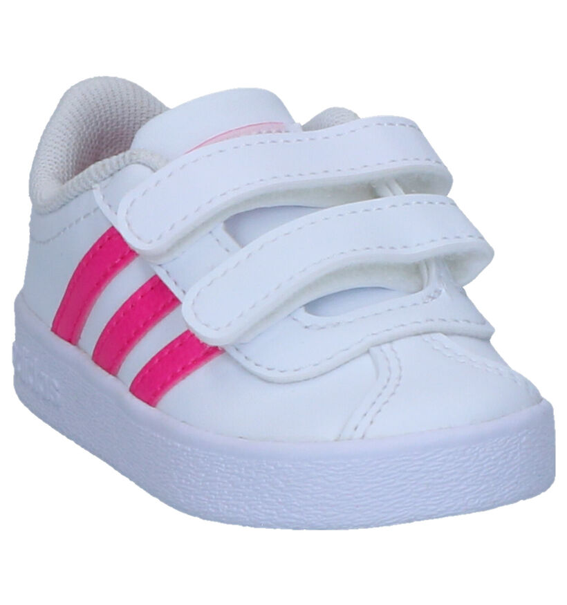 adidas VL Court 2.0 Baskets en Blanc en simili cuir (264854)