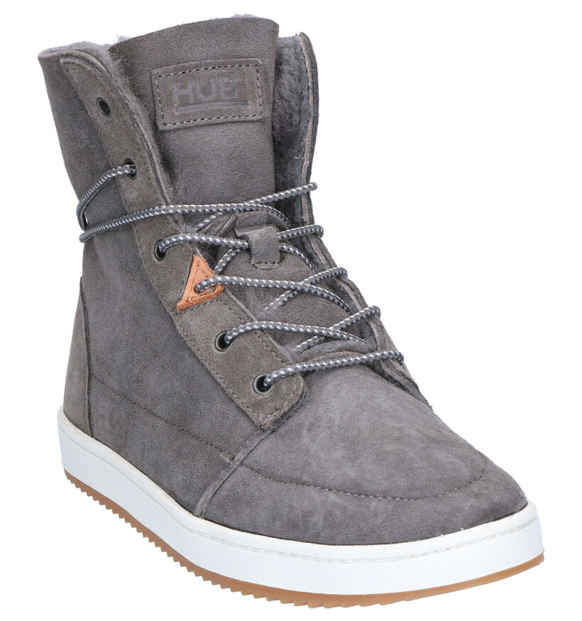 Hub Chess 2.0 Grijze Boots in daim (255693)